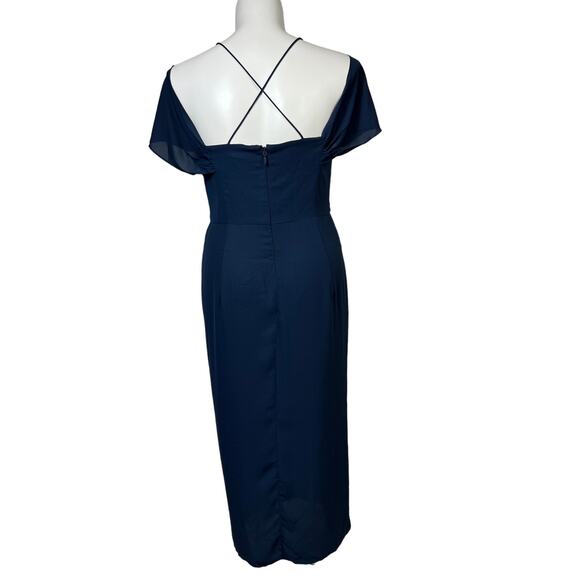 City Chic Entwine Maxi Dress Navy Size 14 - Picture 5 of 10